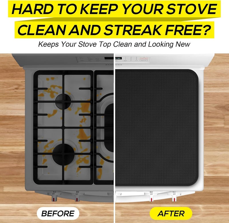 FLASLD Soft Gas Stove Burner Cover Fabric Mat, 29.5×21 Inches Foldable Easy Clean Gas Stove Protector, Anti Dust Stove Covers, Washable Stove Guard Top Protector - Image 4